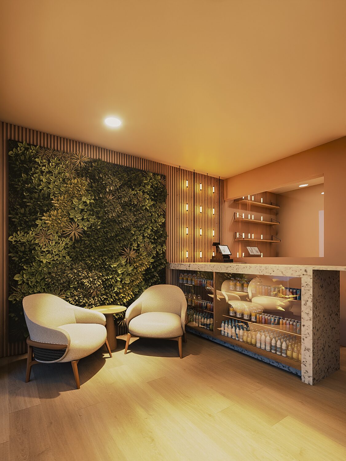 Entrance and juice bar